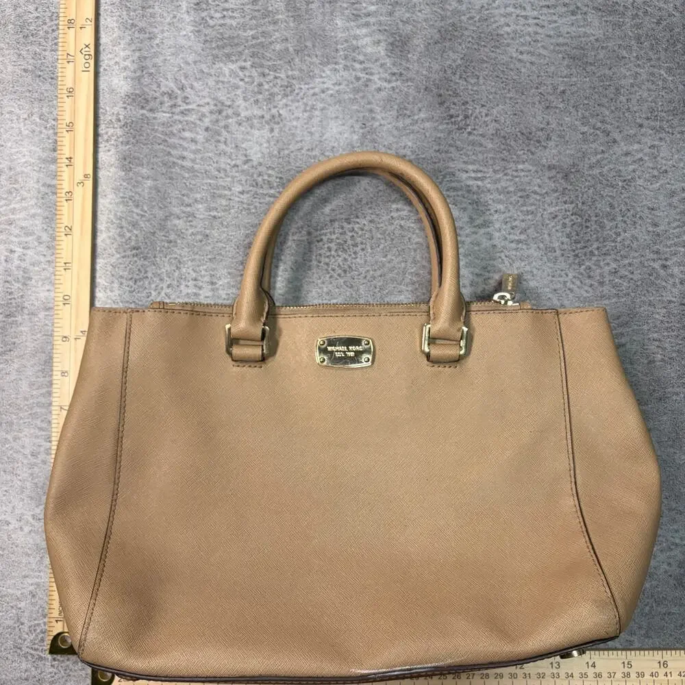 Michael Kors Tan Gold Hardware Tote Handbag